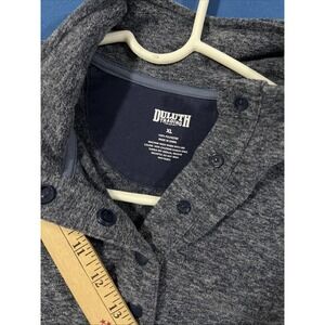 Duluth Snap Henley Fleece Women's XL Blue Frost Lake Lightweight Zip-Pocket